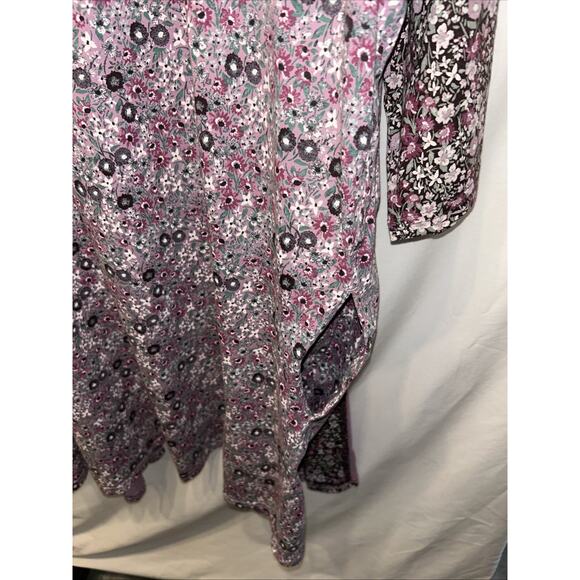 Pact Organic Cotton Staycation Robe Purple Ditzy Floral M/L Sustainable NO BELT - Picture 11 of 11